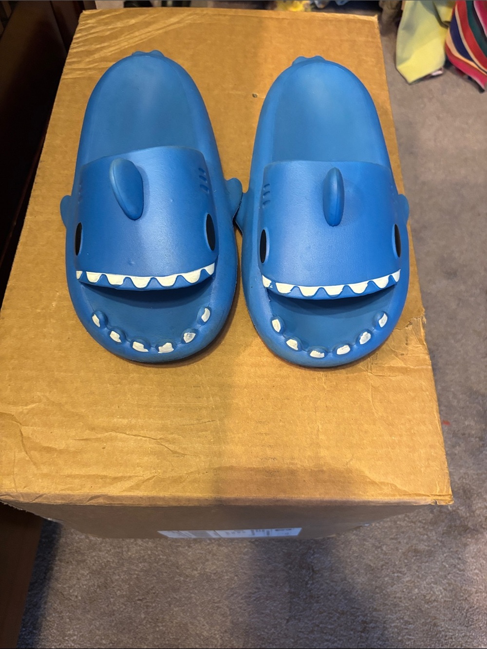 Kids Blue Shark Clog Shoes - Fun Slip-On Water Shoes